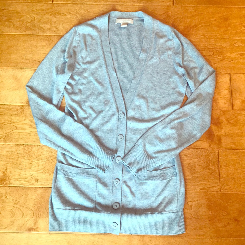 Banana Republic grey cardigan sweater